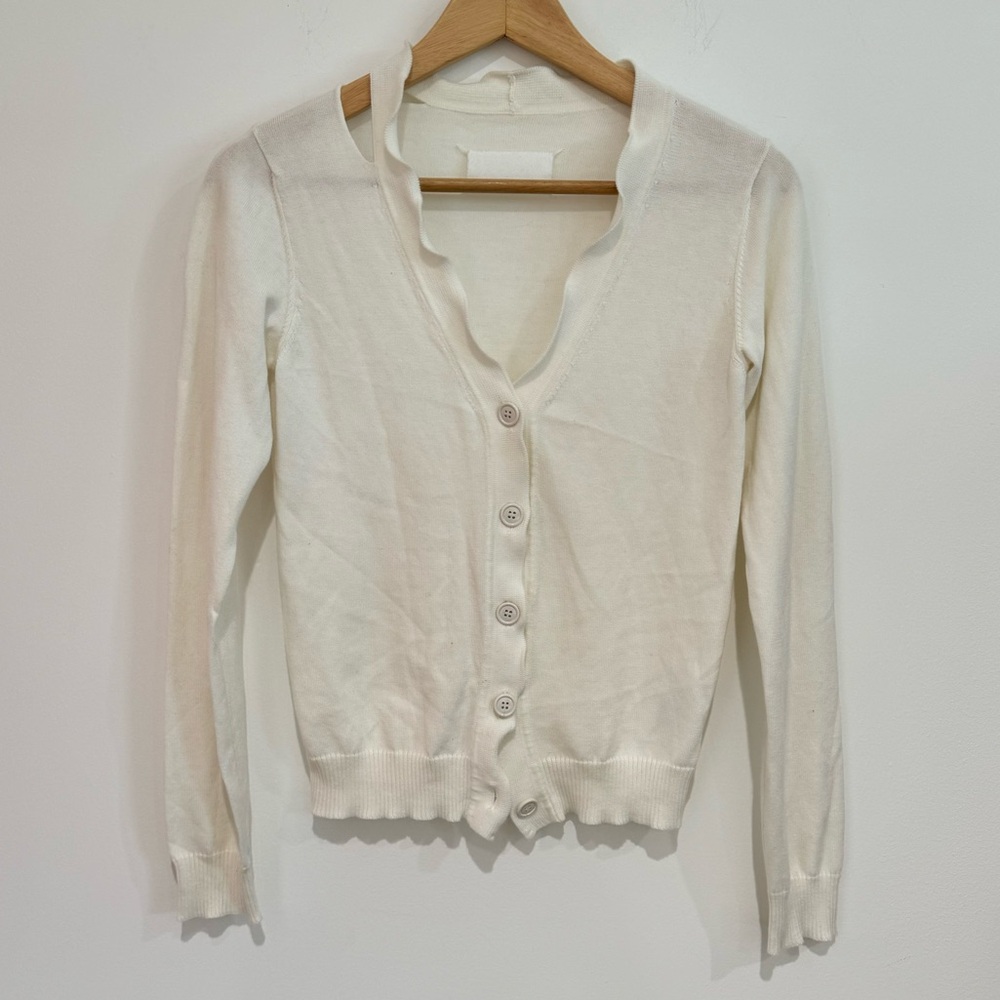Vintage Maison Margiela Blank Label Cut-out Cardigan